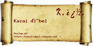 Kazai Ábel névjegykártya